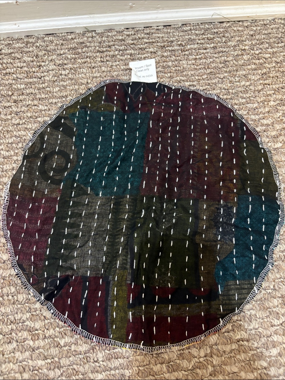 Colorful Patchwork Round Mat - Picture 5 of 5